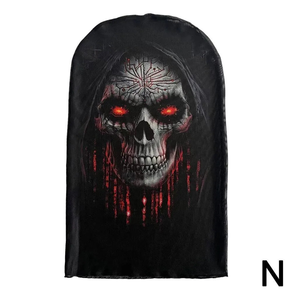 Skeleton Full Face Fashion Headwear Mask Motorcycle Perspective Net Balaclava Bike Outdoor Wearing Halloween, Christmas Mask