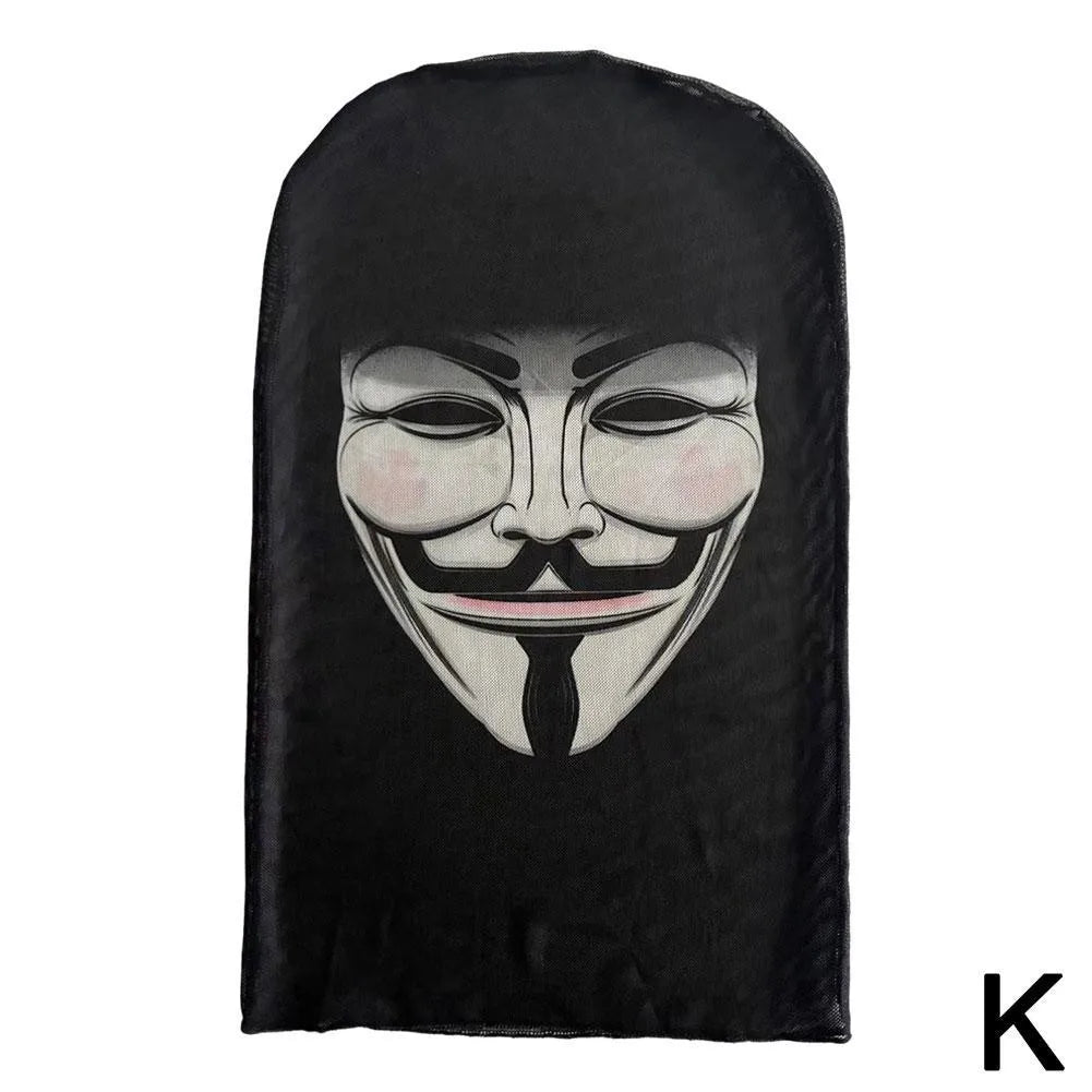 Skeleton Full Face Fashion Headwear Mask Motorcycle Perspective Net Balaclava Bike Outdoor Wearing Halloween, Christmas Mask