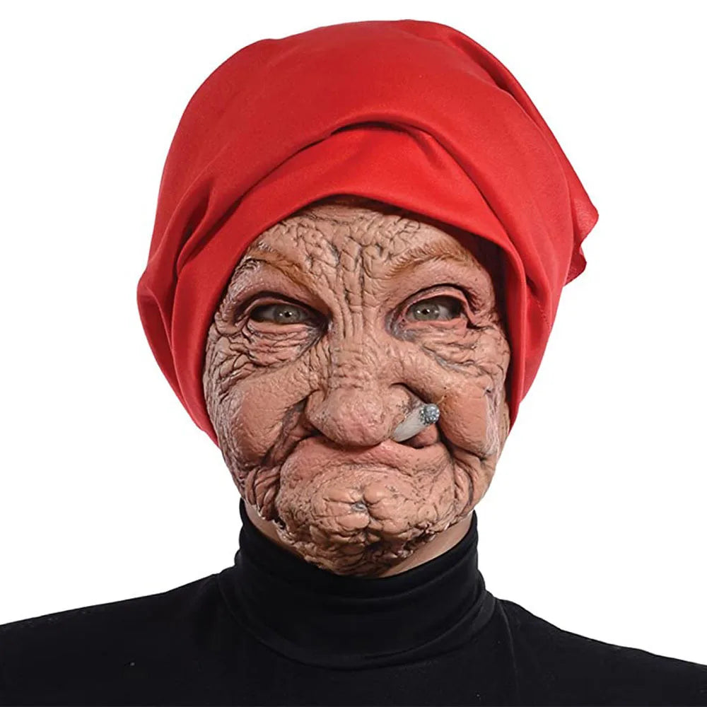Realistic Elder Character Latex Full-Head Mask – 6 Designs