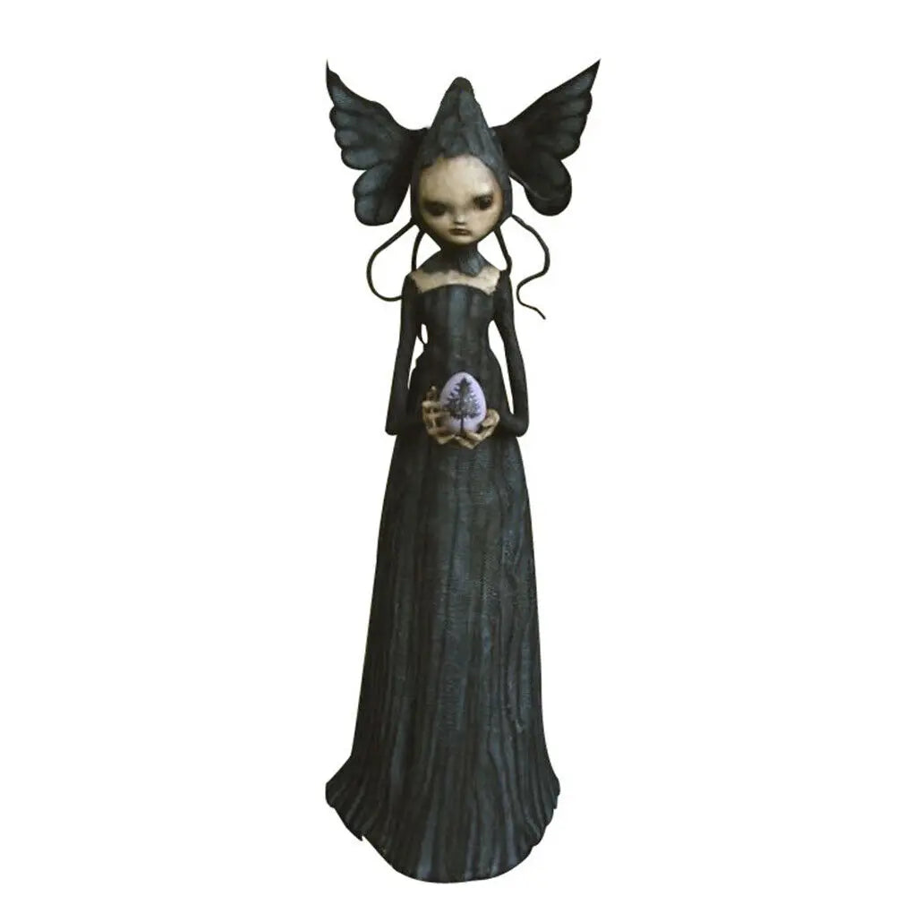 Halloween Resin Witch Figurine – 6.3-Inch Tabletop Decoration