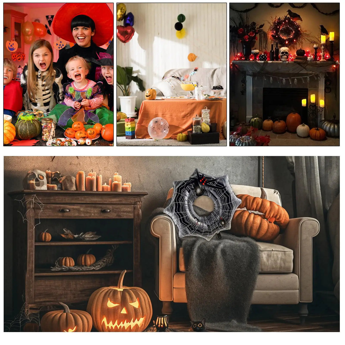 New Halloween Terror Spider Balloon Ghost Festival Party Shopping Mall Event Decoration Home Yard Halloween Photo Props Balloon