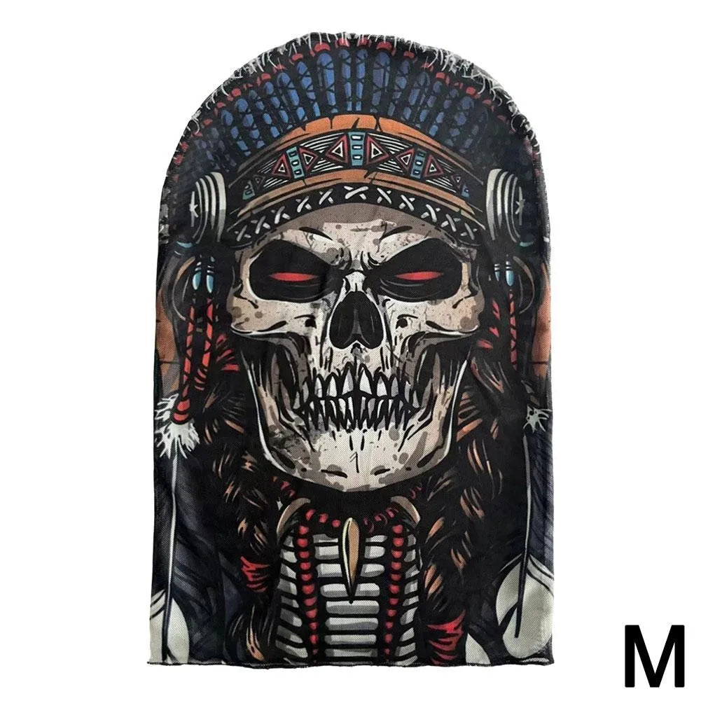 Skeleton Full Face Fashion Headwear Mask Motorcycle Perspective Net Balaclava Bike Outdoor Wearing Halloween, Christmas Mask