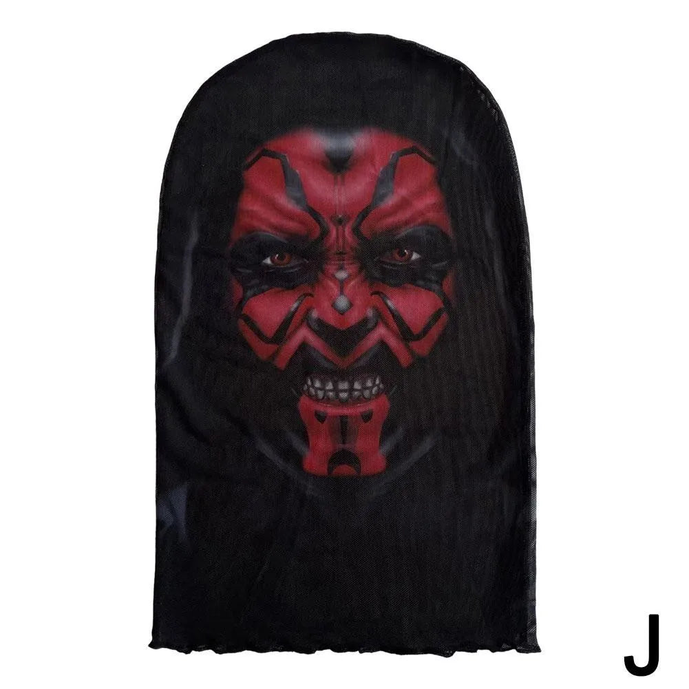 Skeleton Full Face Fashion Headwear Mask Motorcycle Perspective Net Balaclava Bike Outdoor Wearing Halloween, Christmas Mask