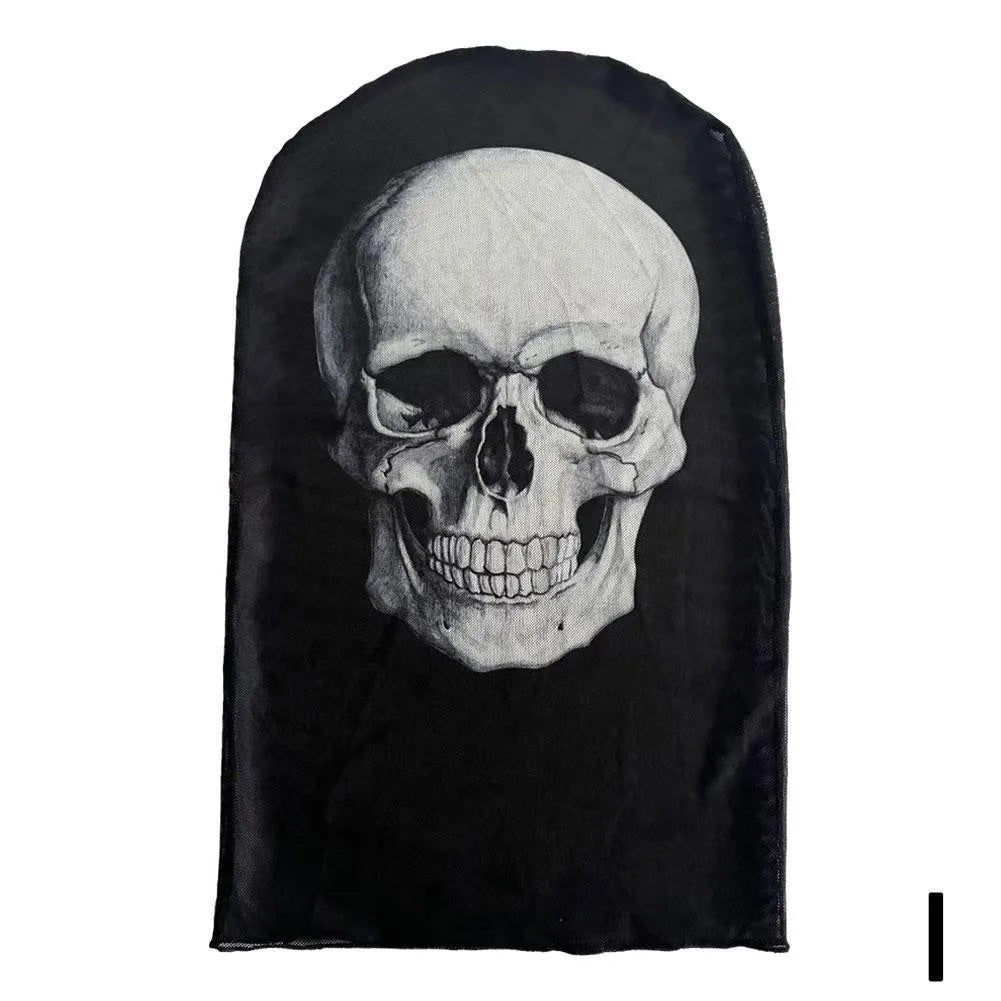 Skeleton Full Face Fashion Headwear Mask Motorcycle Perspective Net Balaclava Bike Outdoor Wearing Halloween, Christmas Mask
