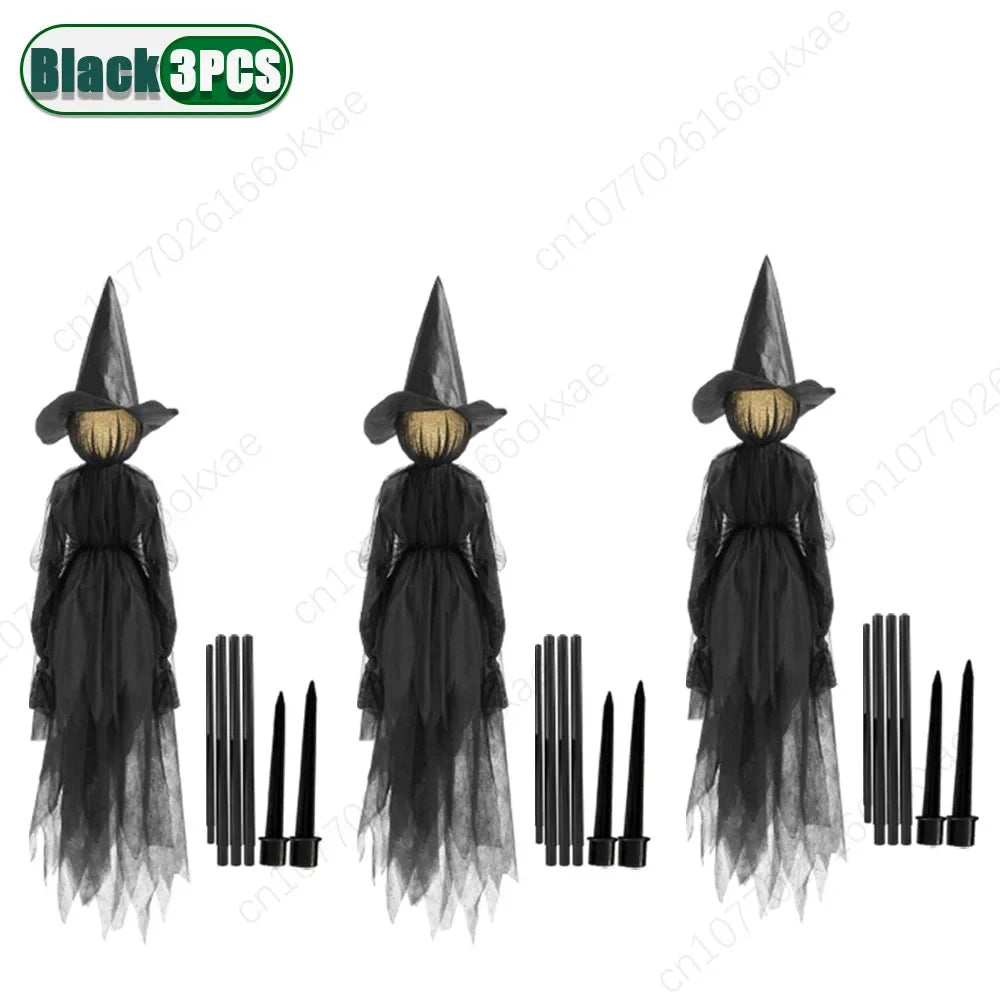 Sound-Activated Light-Up Halloween Witch or Ghost Decoration